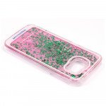 Wholesale Samsung Galaxy S6 Glitter Shake Shake Star Dust Case (Pink Green)